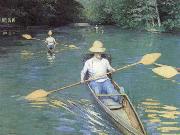 Gustave Caillebotte Bathers about to Dive into the Yerres oil painting